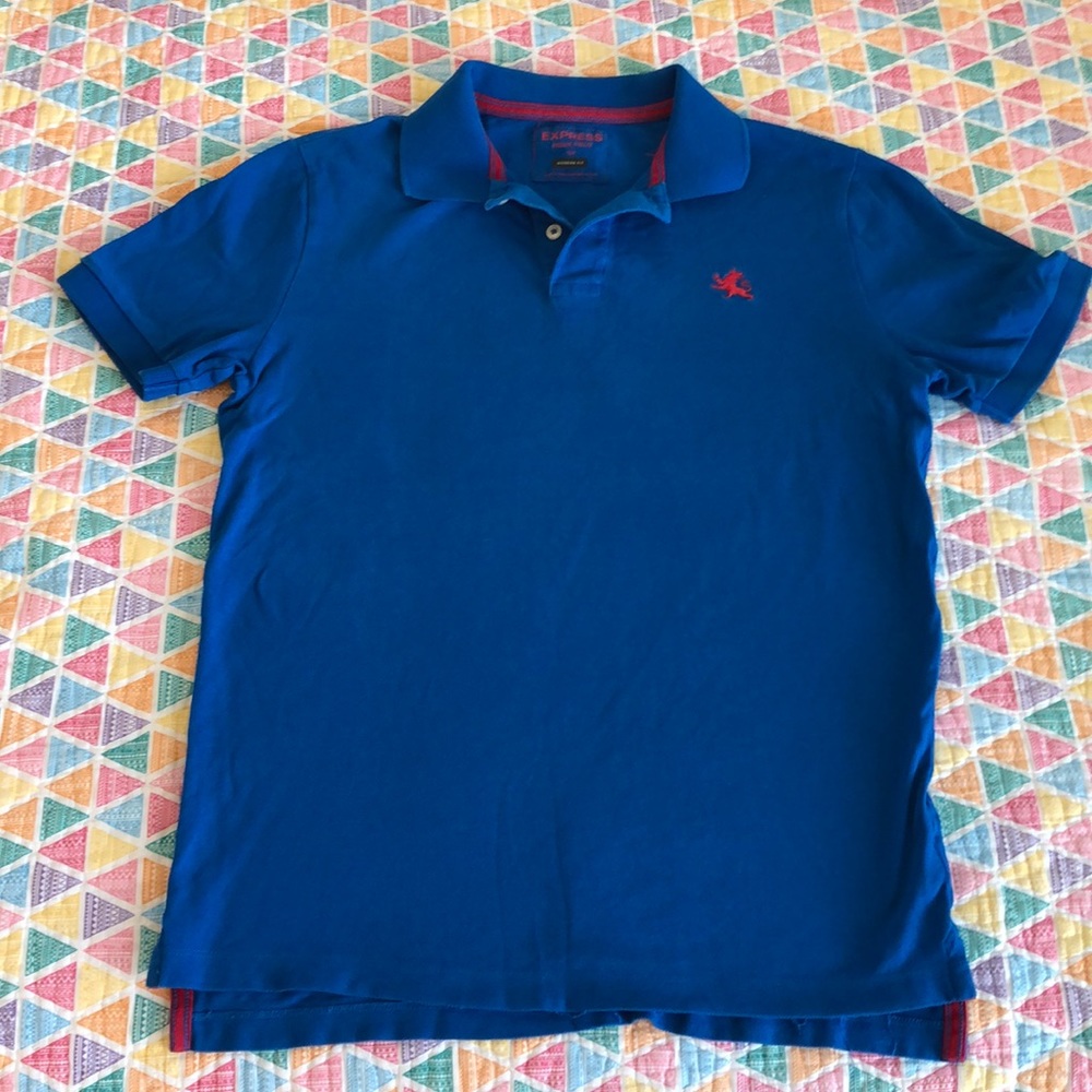 Express modern fit pique polo.